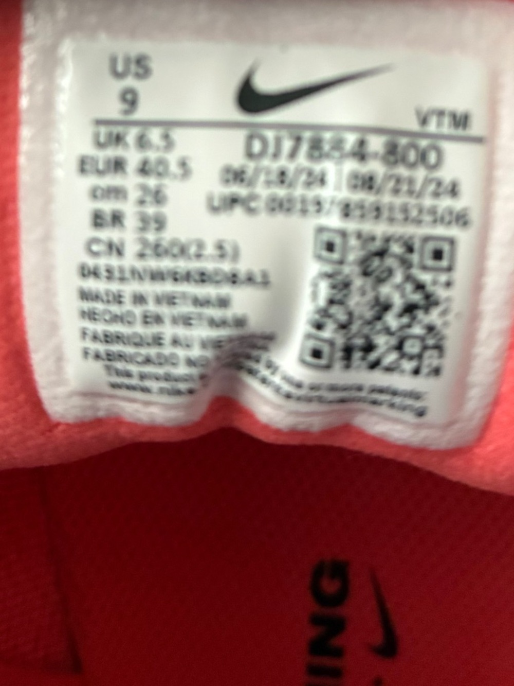 Nike Air zoom running shoes, women size 9, athletic sneakers - New without tag - Picture 11 of 12